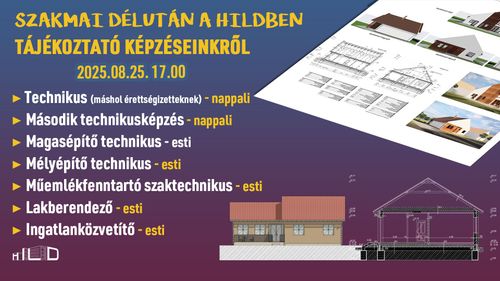 Szakmai délután a Hildben - képzési tájékoztató